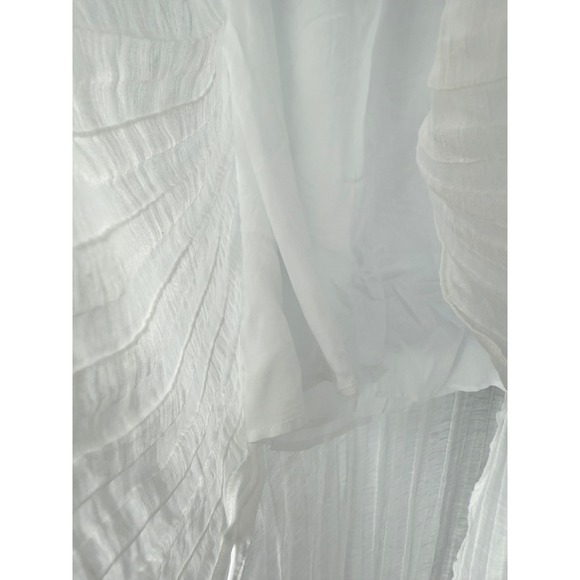 J.Crew Pleated drawstring maxi skirt in linen blend XS White NWT - Picture 7 of 8